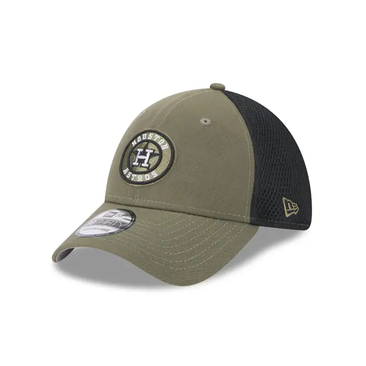 Casquette Houston Astros MLB New Era 39THIRTY Neo Olive/Noir