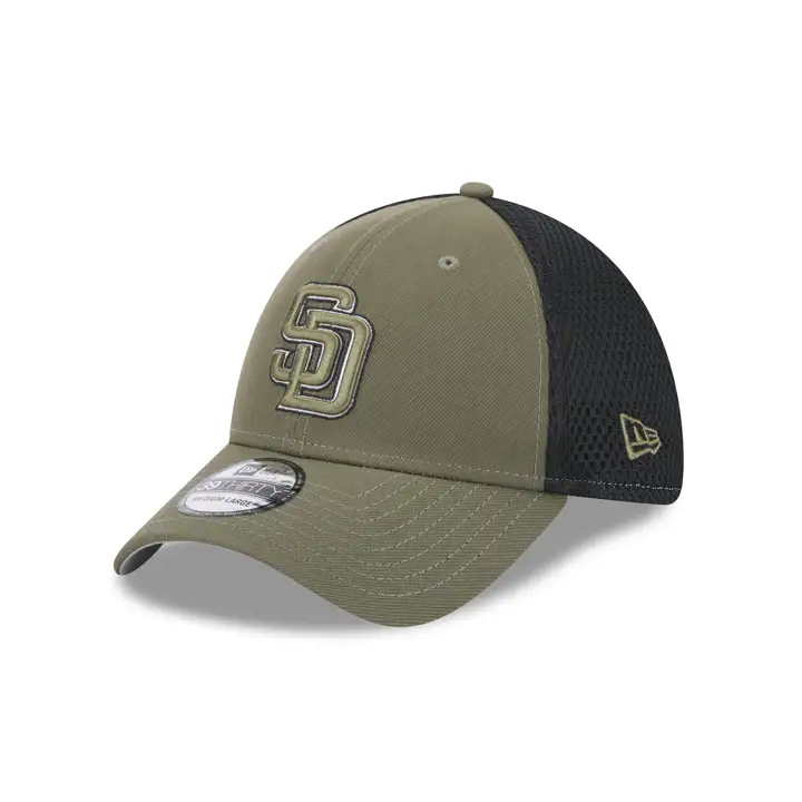 San Diego Padres MLB New Era Olive/Black 39THIRTY Neo OLV
