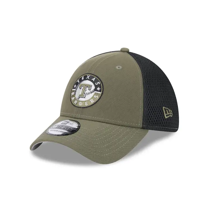 Texas Rangers MLB New Era Olive/Black 39THIRTY Neo OLV