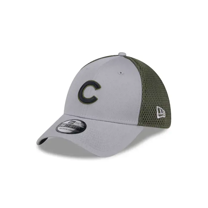 Casquette New Era 39THIRTY Neo GRY Chicago Cubs MLB grise/vert olive
