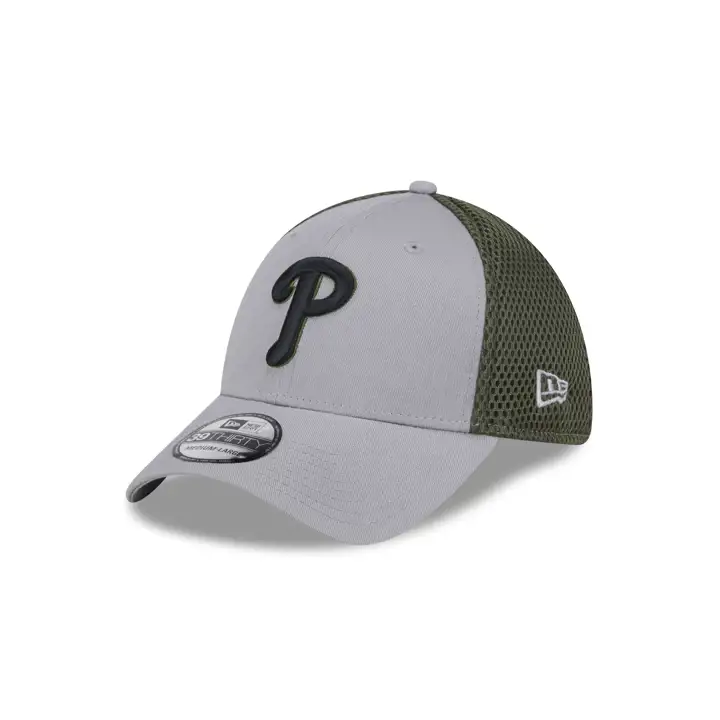 Philadelphia Phillies MLB New Era Casquette 39THIRTY Neo GR Gris/Olive