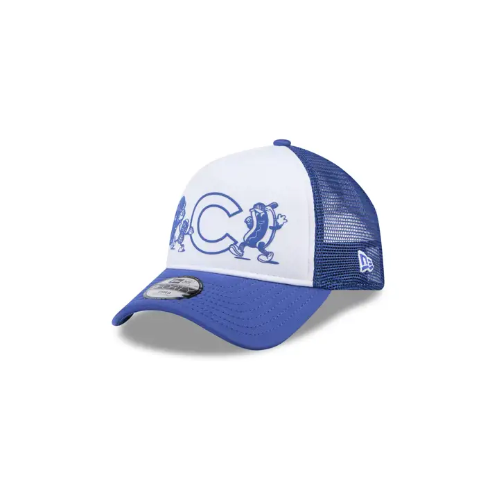 Casquette de baseball MLB New Era 9FORTY Trucker pour enfant Chicago Cubs Snack Parade WHT