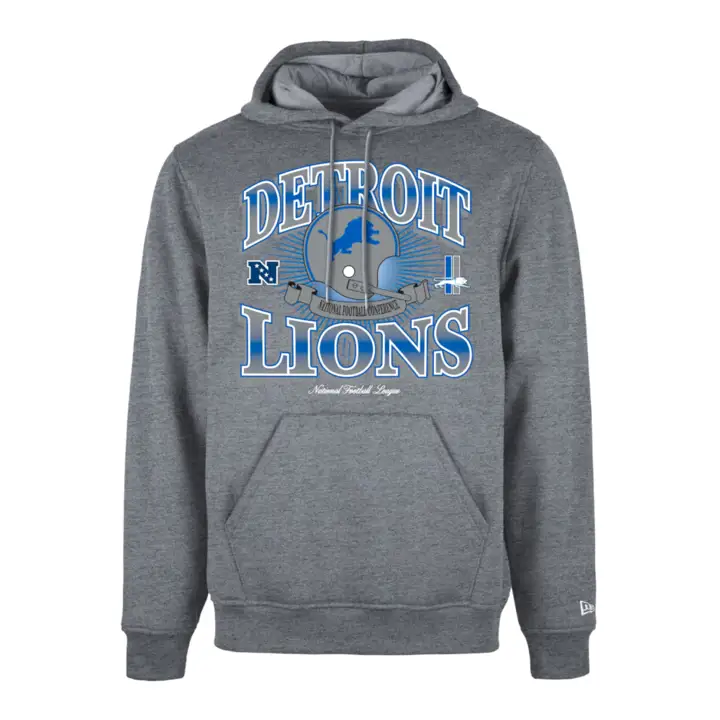 Detroit Lions New Era Historic Helmet Hood GRY
