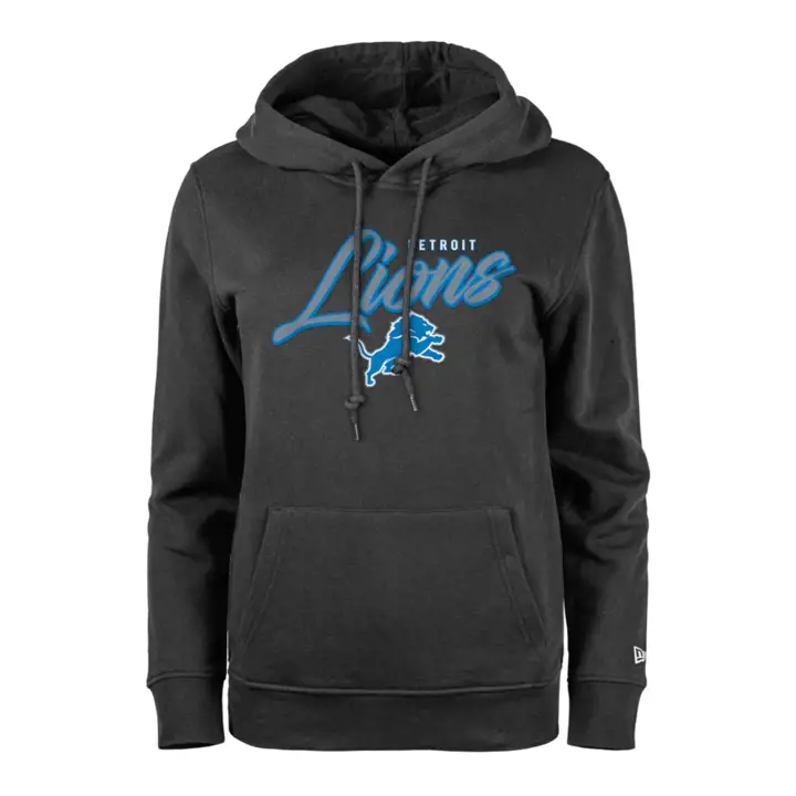 Detroit Lions NFL Femme New Era Script Hood Noir