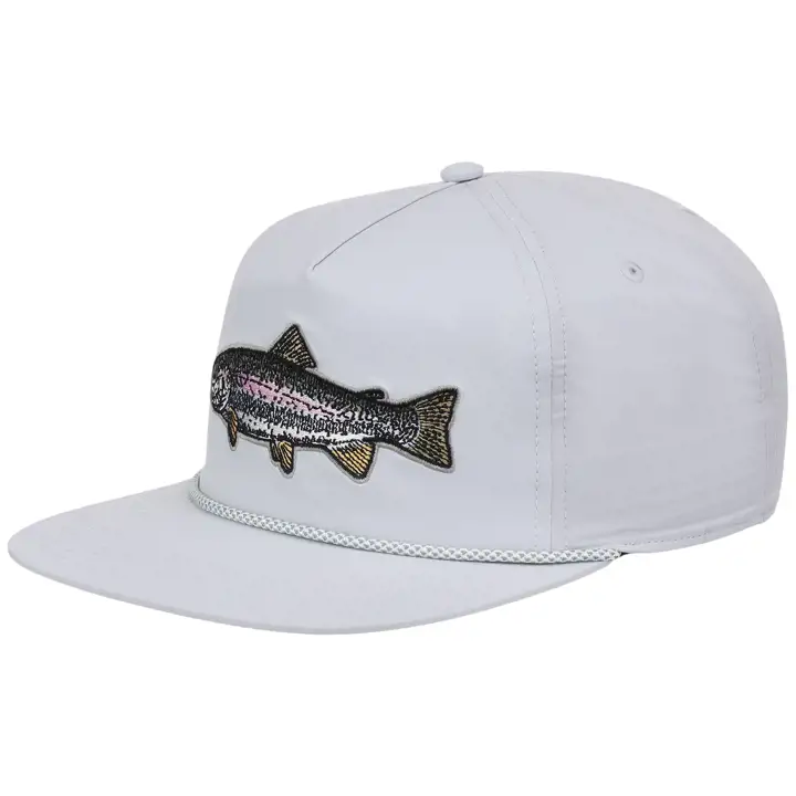 Golfeur poisson truite arc-en-ciel avec corde bleu/blanc