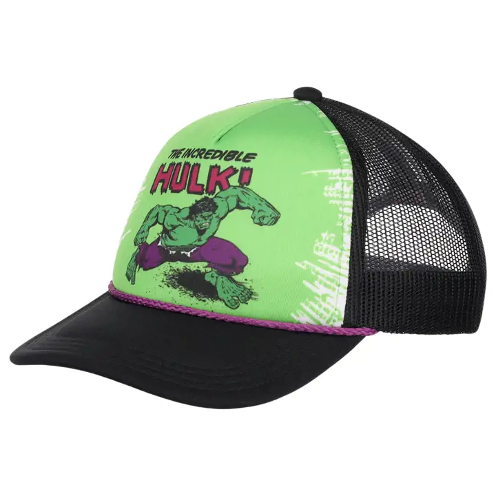 Casquette Trucker en mousse imprimé Hulk Youth AST/BLK