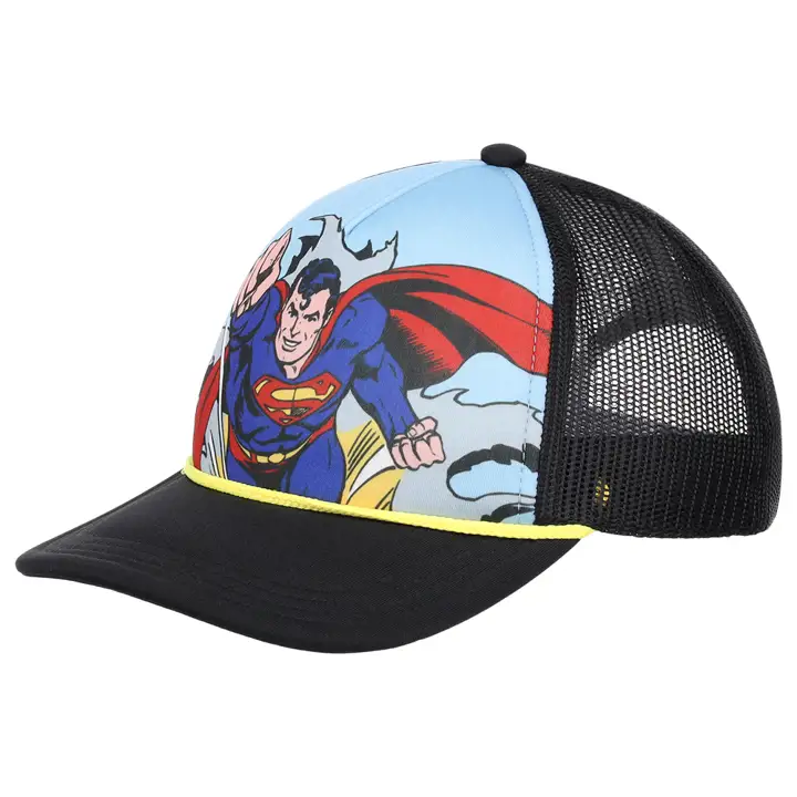 Casquette de routier en mousse Superman Youth avec grand motif AST/BLK
