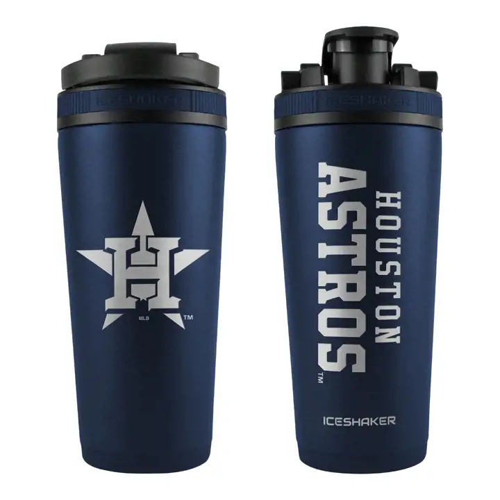 Bouteille Shaker en acier inoxydable gravée de 26oz Houston Astros ast