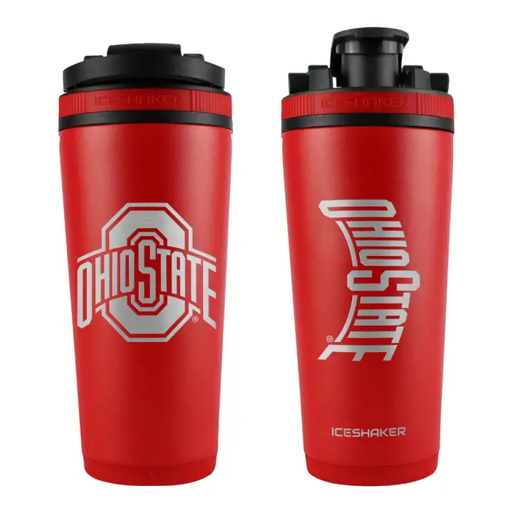 Bouteille Shaker en Acier Inoxydable Gravée Ohio State Buckeyes 769 ml comme