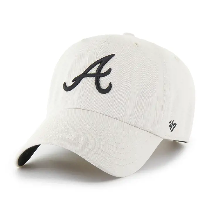 ATLANTA BRAVES MLB Os/Noir Casquette '47 Clean Up LBRN