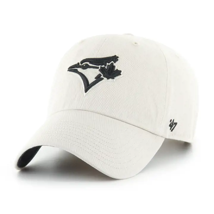 TORONTO BLUE JAYS MLB Casquette de baseball '47 Clean Up LBRN Noire/Blanche