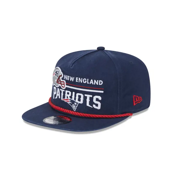 New England Patriots NFL Polo de golf rétro bleu marine