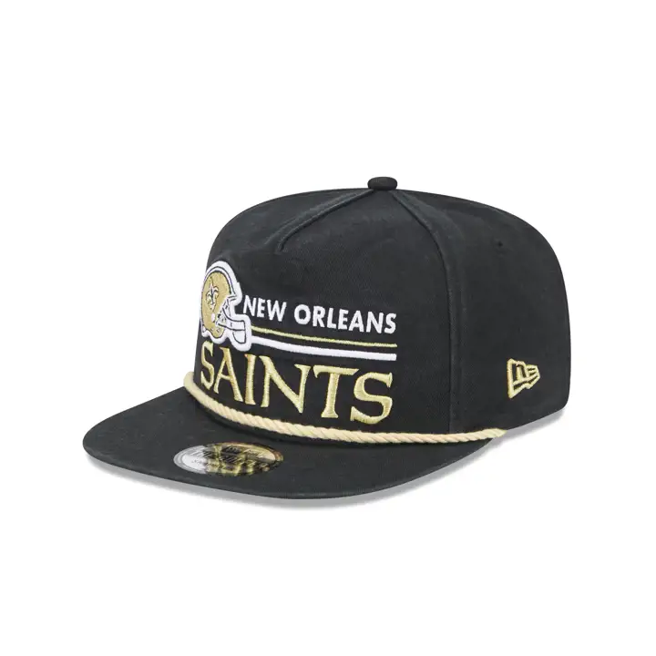 Casquette de golf rétro New Orleans Saints NFL noire