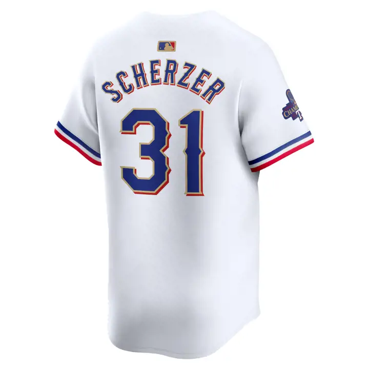 Maillot de joueur édition limitée Nike Gold des Texas Rangers de la MLB – 24 Max Sch