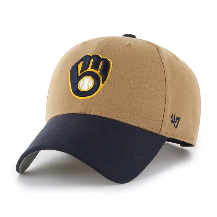 MILWAUKEE BREWERS MLB Casquette 2 tons MVP CAMEL '47