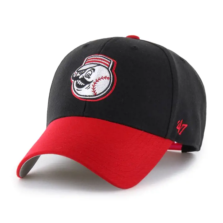 CINCINNATI REDS MLB Casquette alternative 2 tons "Sure Shot '47 MVP" NOIR/ROUGE