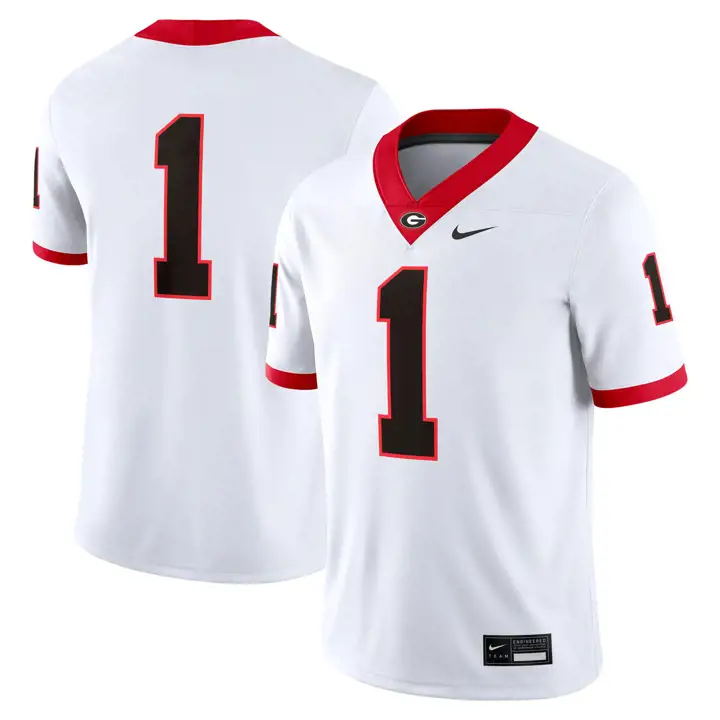 Maillot de match réplique NCAA Georgia Bulldogs WHT