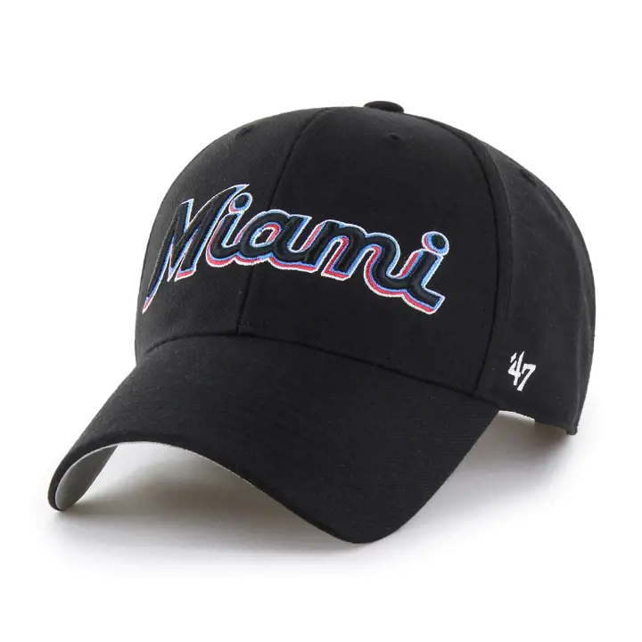 MIAMI MARLINS MLB Casquette '47 MVP Noire Script