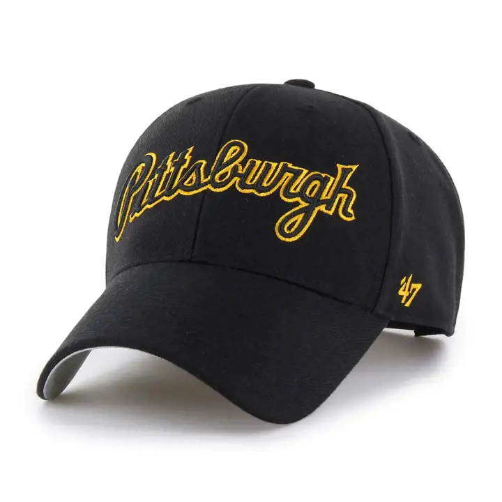 Maillot MLB des Pirates de Pittsburgh « Script '47 MVP » – Noir