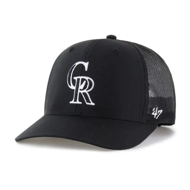 COLORADO ROCKIES MLB NOIR/BLANC CASQUETTE FILET '47 NOIR