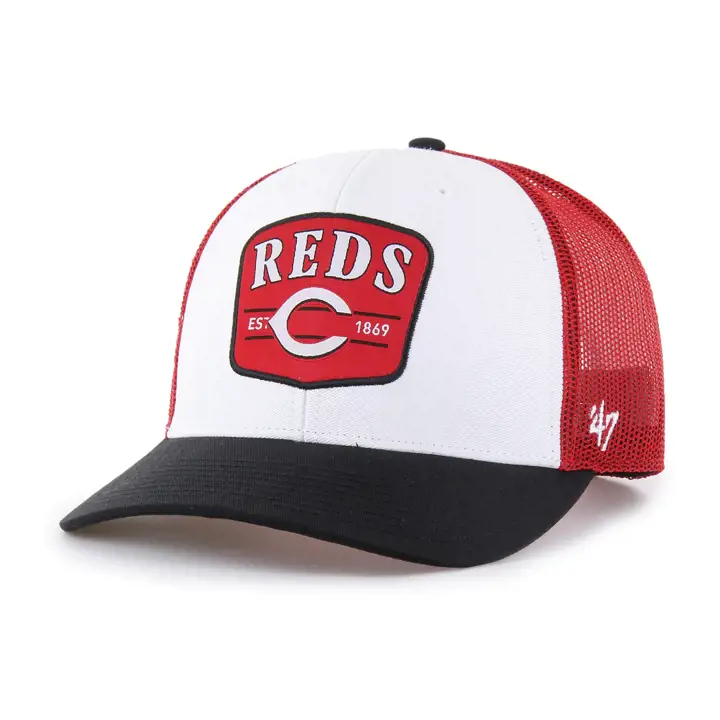 CINCINNATI REDS MLB Casquette Trucker Tri-Tone Squad '47 BLA/ROU/NOI