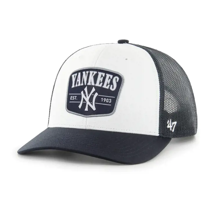NEW YORK YANKEES MLB Casquette Trucker Tri-Tone Squad '47 BLANC/BLEU MARINE