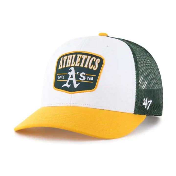 Casquette de camionneur MLB Tri-Tone Squad des Athletics d'Oakland '47 BLC/VRTFONC/G