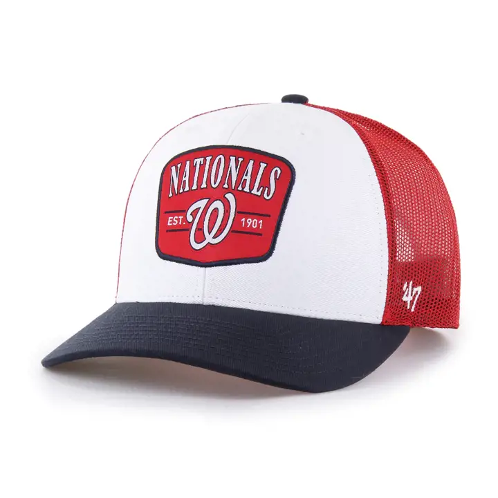 WASHINGTON NATIONALS MLB Casquette de camionneur Tri-Tone Squad '47 BLANC/ROUGE/