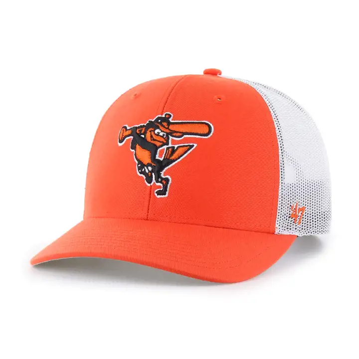 BALTIMORE ORIOLES MLB Casquette filet "Trucker" alternative '47 ORG/BLC