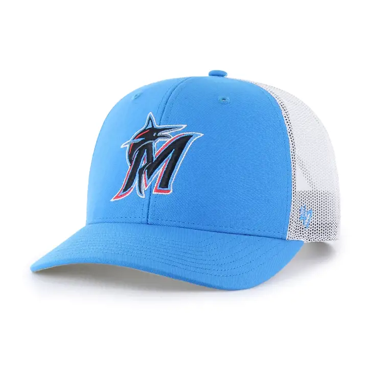 Casquette filet « Alt Trucker » MLB '47 des Marlins de Miami BLEU/BLANC