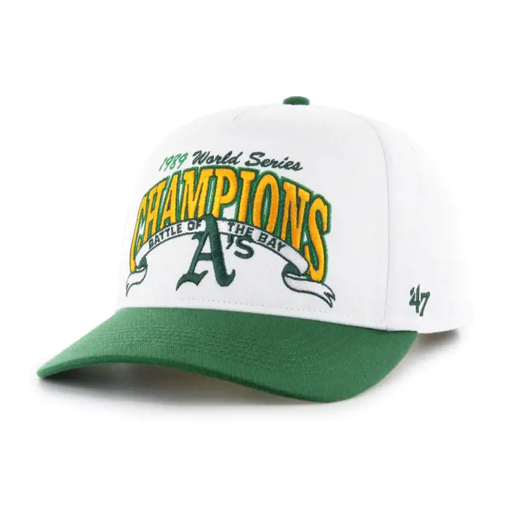Casquette '47 Hitch MLB Oakland Athletics Arch Champs WHT/GRN