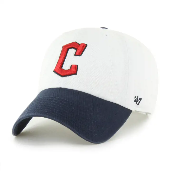 CLEVELAND GUARDIANS MLB Casquette 2 tons « 47 Clean Up » BLANC/MARINE