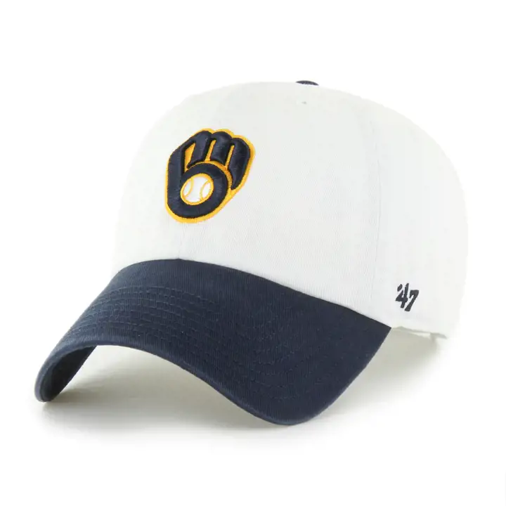MILWAUKEE BREWERS MLB Casquette '47 Clean Up Bicolore Blanc/Bleu Marine