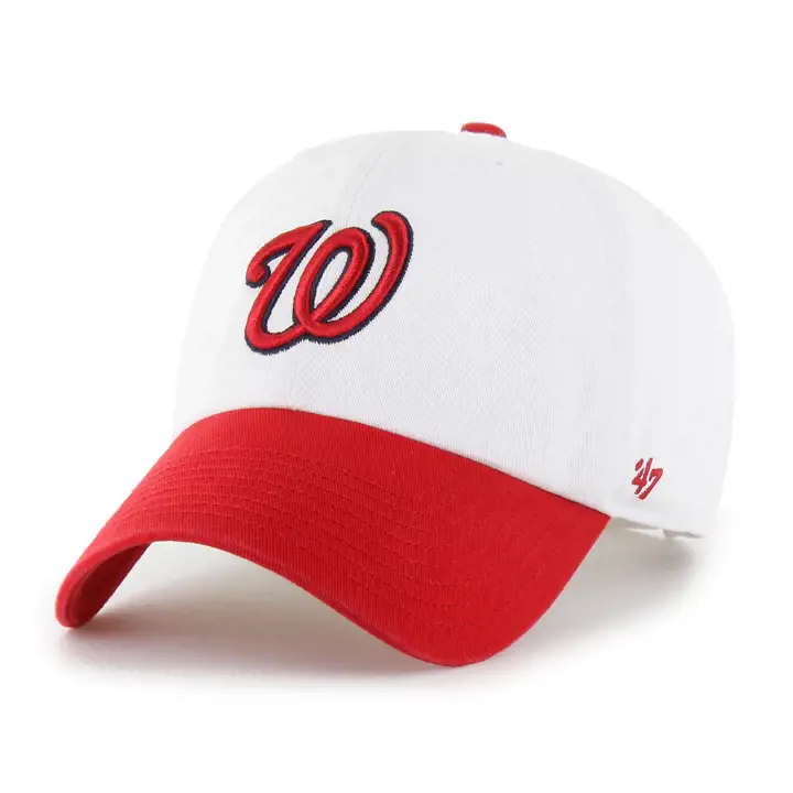WASHINGTON NATIONALS MLB White 2-Tone '47 Clean Up BLA/ROU