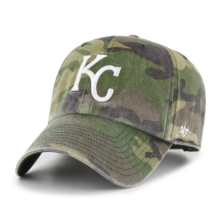 KANSAS CITY ROYALS MLB Casquette Camouflage/Blanc '47 Clean Up CAMO