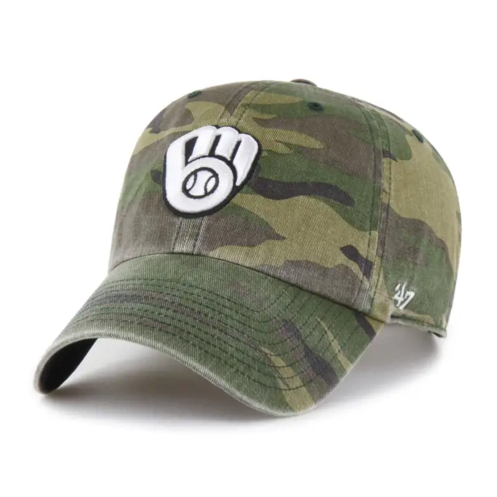 MILWAUKEE BREWERS MLB Camo/Blanc Casquette '47 Clean Up CAMO