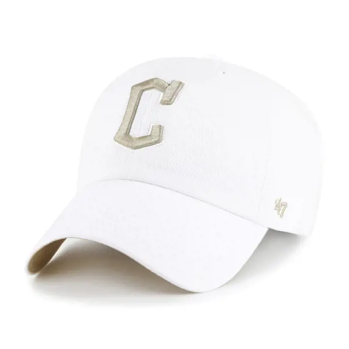 CLEVELAND GUARDIANS MLB Casquette blanche/kaki Ballpark '47 Clean Up WH