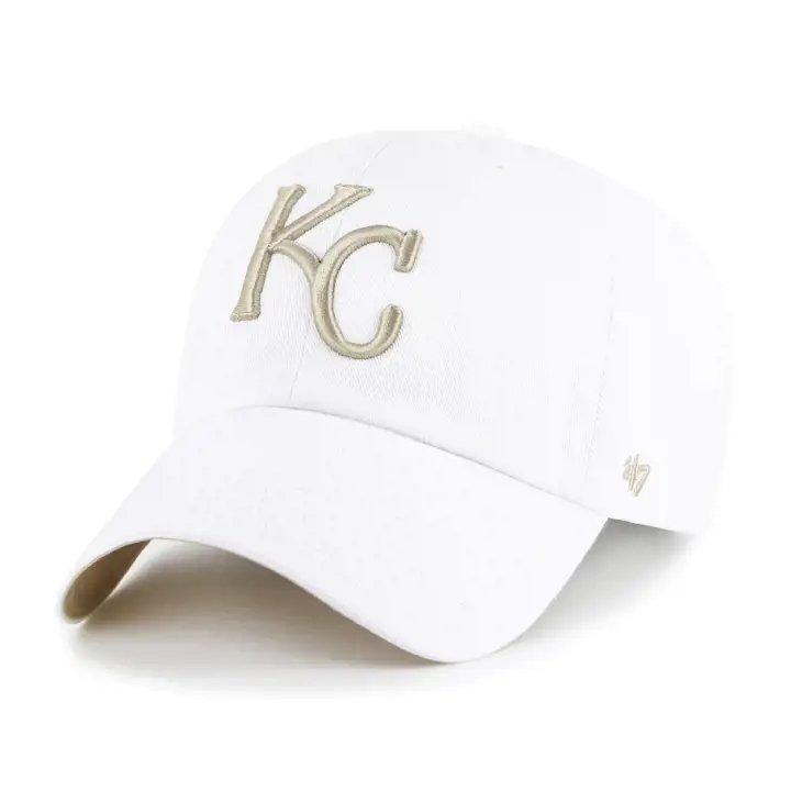 KANSAS CITY ROYALS MLB Casquette '47 Clean Up Stade Blanc/Kaki