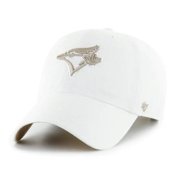 TORONTO BLUE JAYS MLB White/Khaki Casquette de baseball « Clean Up » de 47 Marque BLANCHE