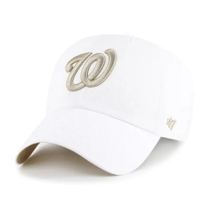 WASHINGTON NATIONALS MLB Casquette de baseball « Clean Up » coloris Blanc/Kaki du parc des sports « 47 Brand » H