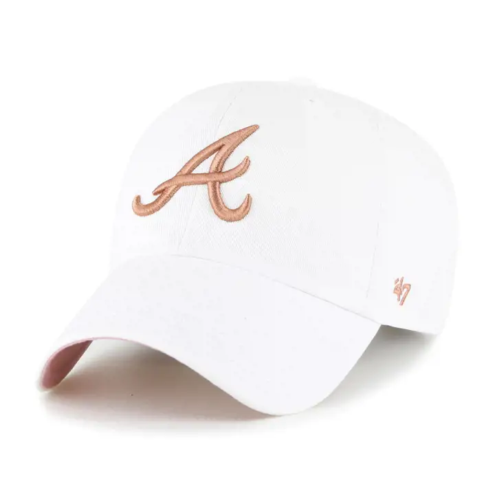 Casquette Atlanta Braves MLB « Ballpark '47 Clean Up » blanc/rose poussière