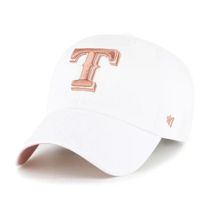 CASQUETTE TEXAS RANGERS MLB BLANC/ROSE FANÉ Ballpark '47 Clean Up BLANC