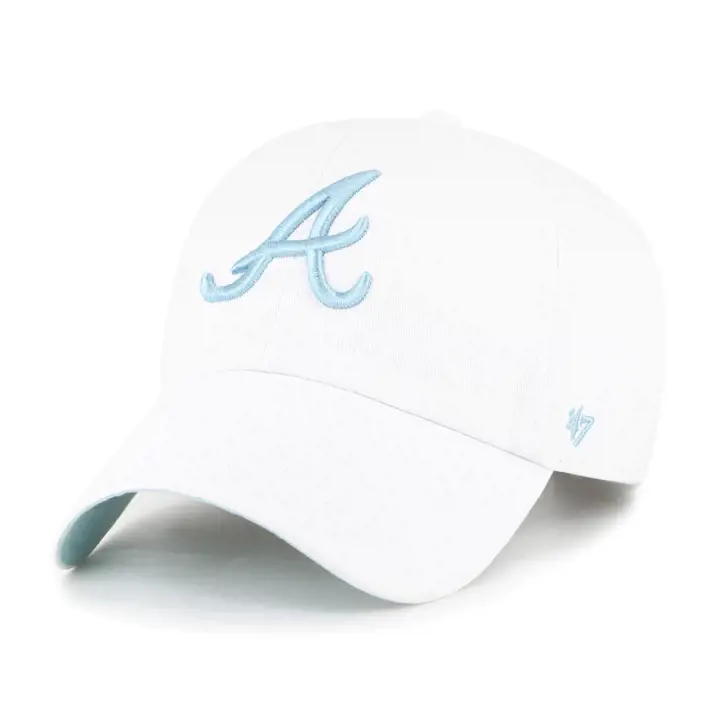 Casquette MLB White/Mako Ballpark '47 Clean Up WHT des Braves d'Atlanta