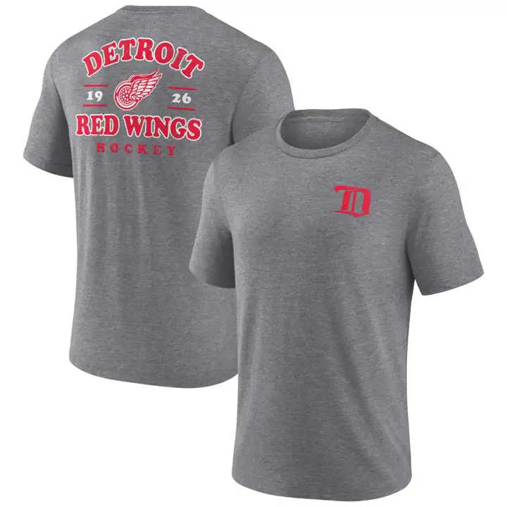 T-shirt Triblend Vintage Local NHL Detroit Redwings GRY