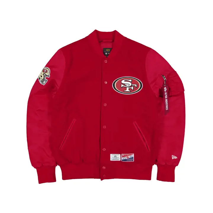 Veste en laine Alpha Industries San Francisco 49ers 24 Rouge