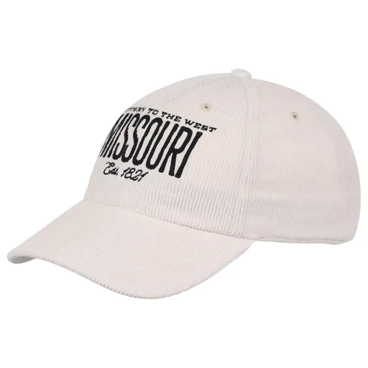 Casquette papa en velours côtelé MISSOURI KAKI/NOIR