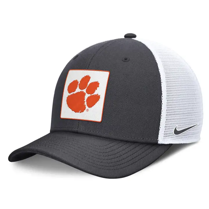 Casquette filet ajustable Clemson Tigers NCAA Wordmark Rise Anthracite/Blanc