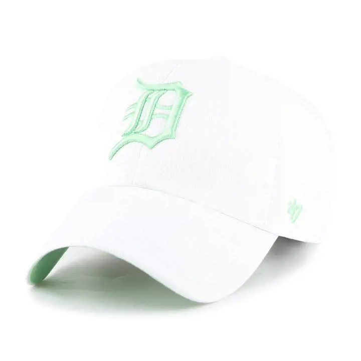 Casquette réglable MLB Detroit Tigers blanche et verte « Hemlock Ballpark » '47 Clean Up