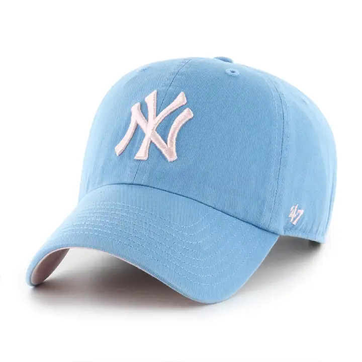 NEW YORK YANKEES MLB Coton Ouaté Bleu Barbapapa '47 Clean Up LBL/PNK