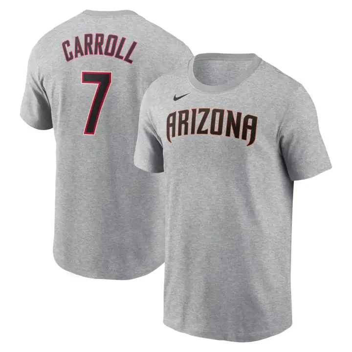 T-shirt Nike MLB N&N Joueur Arizona Diamondbacks Carroll GRIS